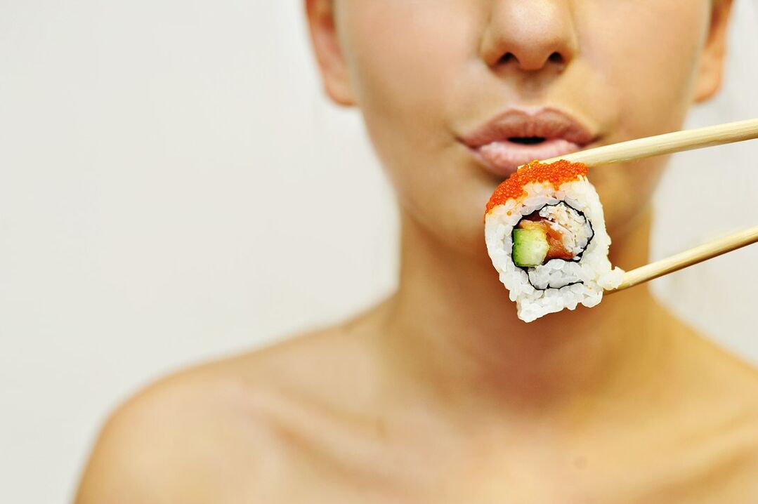 ядене на суши на японска диета