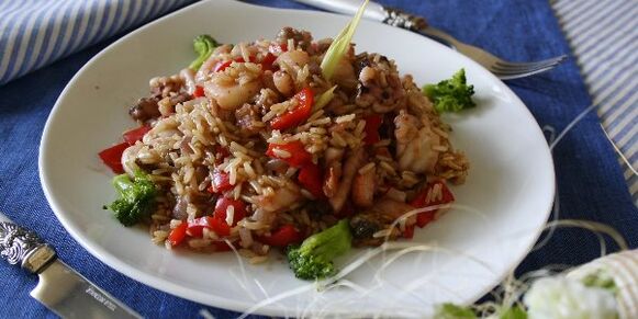 ориз със зеленчуци за диета дюкан